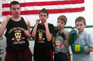 President Obama with a Leo Boxing Club